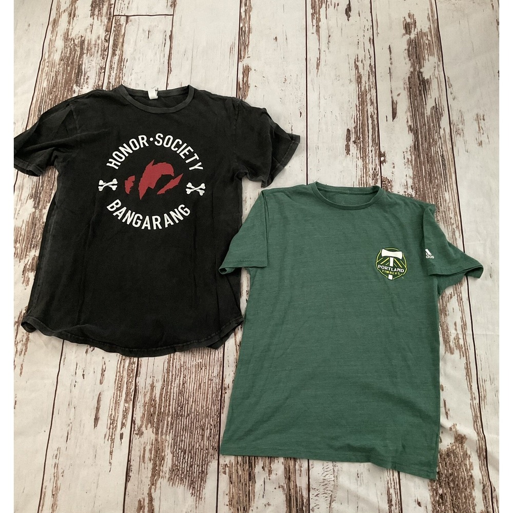 MENS RETAIL STAFF PORTLAND TIMBERS AND HONOR SOCIETY BANGARANG T SHIRTS